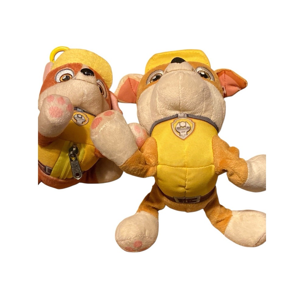 Paw Patrol Bundle Rubble Key Ring/ Coin Purse/ Bag Clip & Plush
